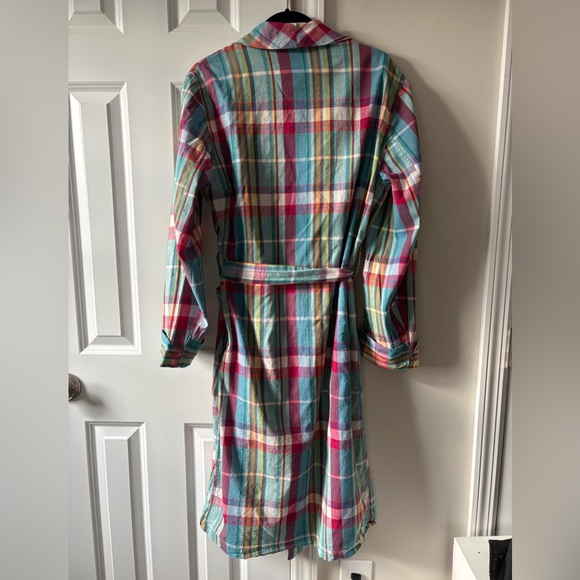 Polo Ralph Lauren 100% Cotton Soft Wash Woven Plaid Robe - Picture 3 of 12